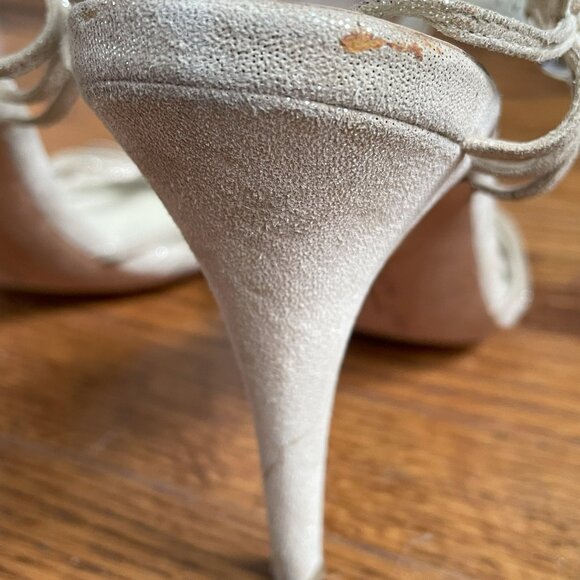 Ralph Lauren Purple Label Gold Suede Strappy Sandals, US 9 - Picture 7 of 16